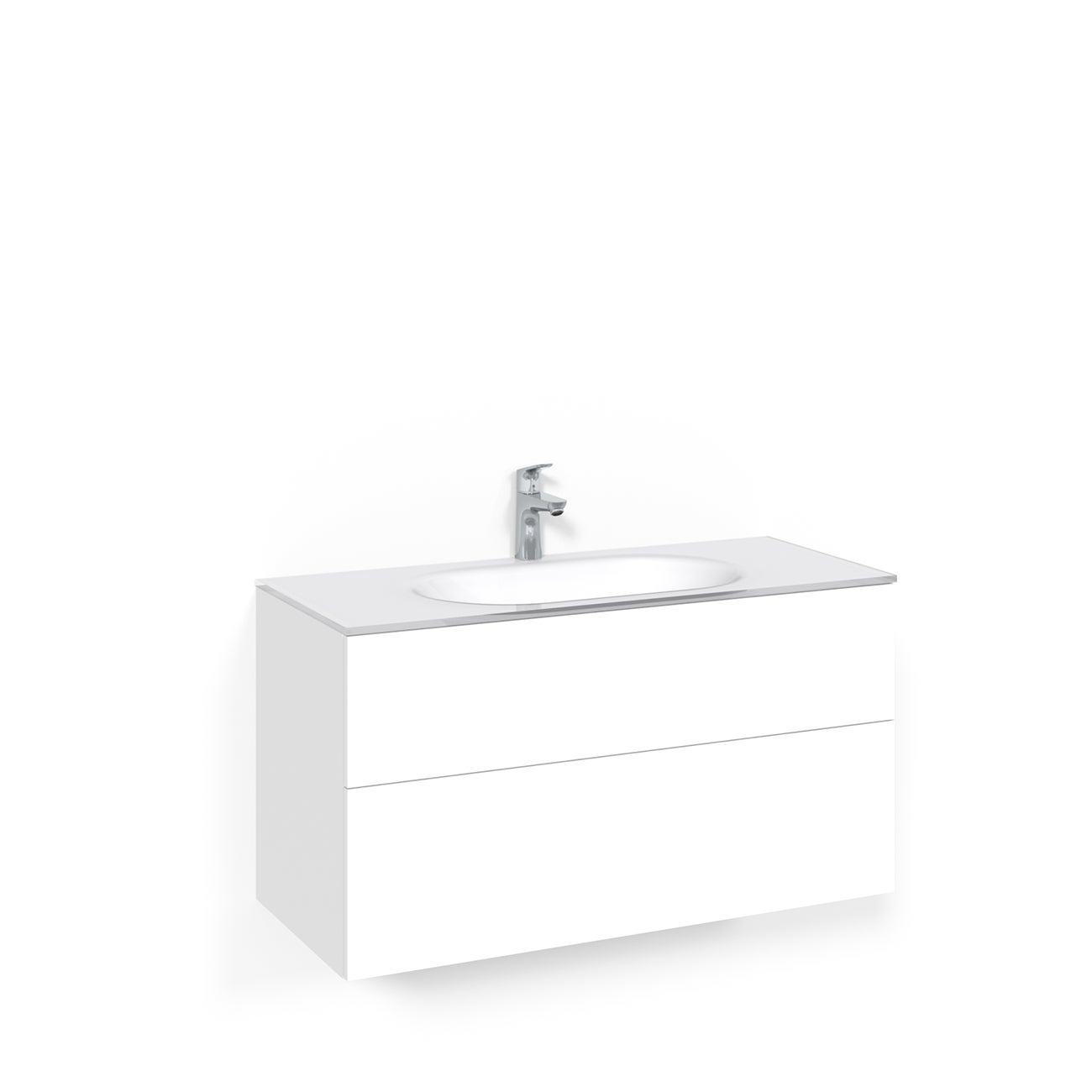 Crown Kommod 1000 Glastvättställ Edge