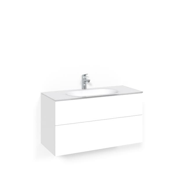 Crown Kommod 1000 Glastvättställ Edge