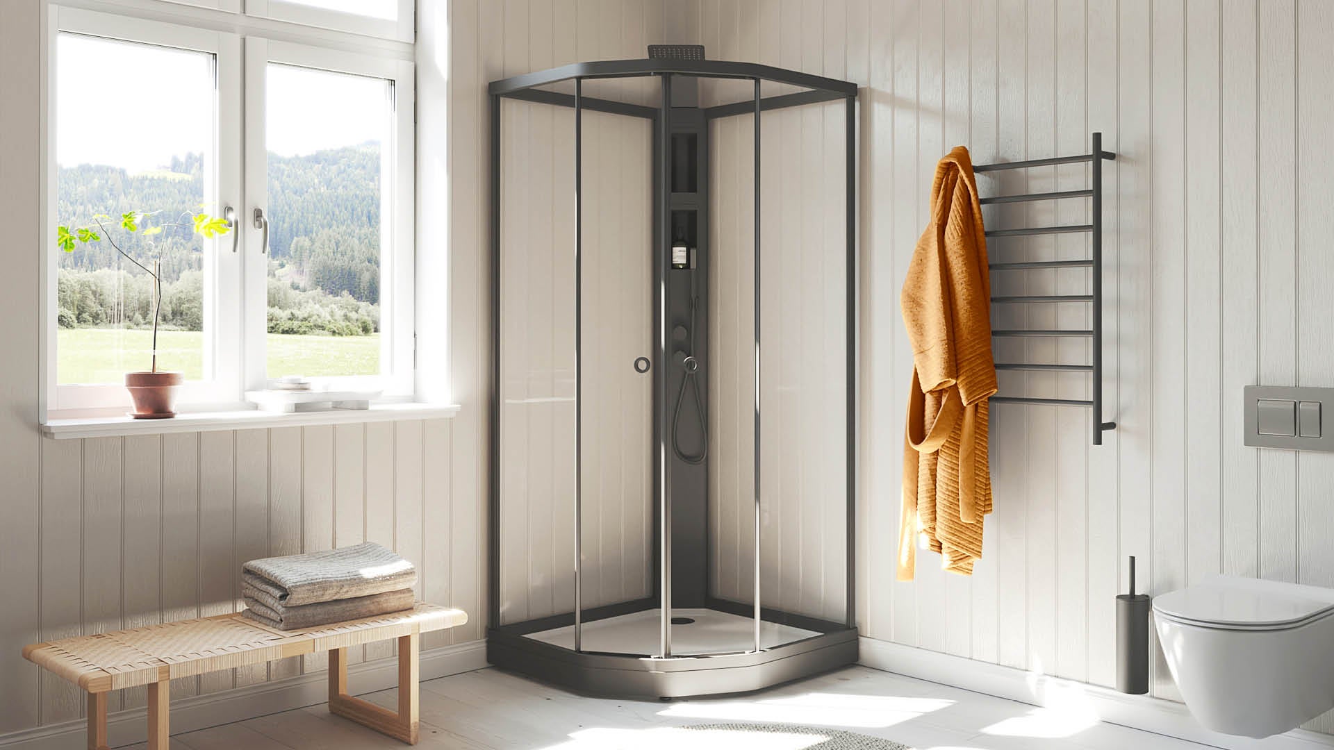 Inred badrummet i sommarstugan