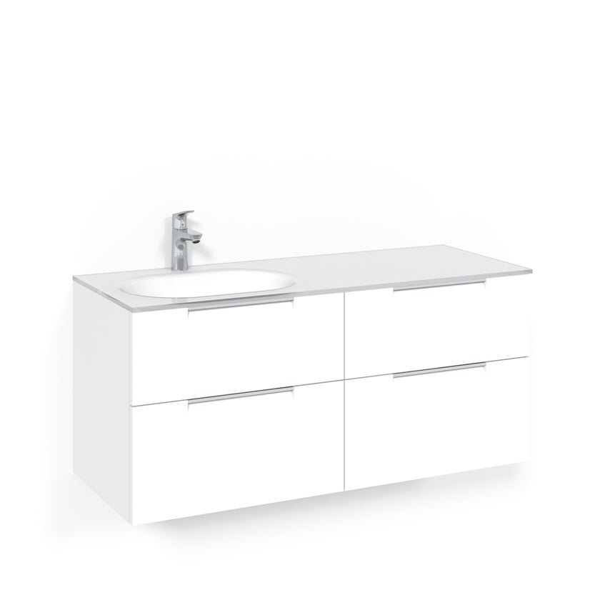 Kom Crown 120x45 Gr Vit VGV